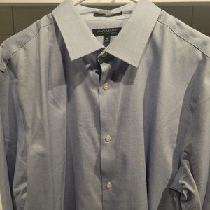 Banana Republic Basic Blue Classic Fit Dress Shirt XL Men's